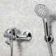 Смеситель для ванны WasserKraft Rhin хром однорычажный с коротким изливом с лейкой (4401)