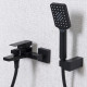 Смеситель для ванны WasserKraft Abens черный однорычажный с коротким изливом с лейкой (2001)