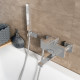 Смеситель для ванны WasserKraft Alme хром однорычажный с коротким изливом без лейки (1501)