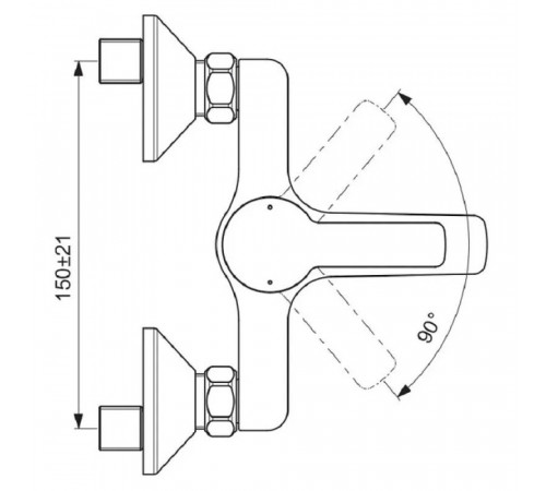Смеситель для ванны Ideal Standard Tevere хром однорычажный с коротким изливом без лейки (BD729AA) Смеситель для ванны Ideal Standard Tevere хром однорычажный с коротким изливом без лейки (BD729AA)