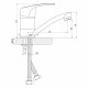 Смеситель для раковины Rossinka D40 хром однорычажный с поворотным изливом (D40-22)