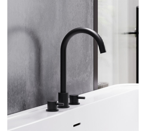 Смеситель для раковины встраиваемый Damixa Scandinavian Pure черный двухрычажный с поворотным изливом (360200300) Смеситель для раковины встраиваемый Damixa Scandinavian Pure черный двухрычажный с поворотным изливом (360200300)