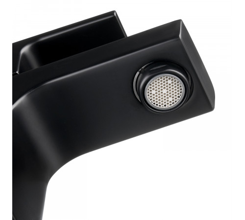 Смеситель для раковины Hansgrohe Vernis Shape черный однорычажный с донным клапаном (71560670)