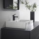 Смеситель для раковины Hansgrohe Vernis Shape черный однорычажный с донным клапаном (71560670)