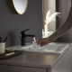 Смеситель для раковины Hansgrohe Vernis Blend черный однорычажный с донным клапаном (71551670)