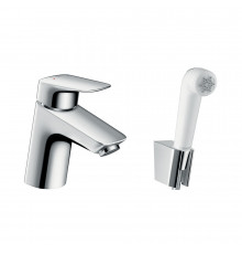 Смеситель для раковины с гигиеническим душем Hansgrohe Logis хром однорычажный (71290000)