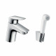Смеситель для раковины с гигиеническим душем Hansgrohe Logis хром однорычажный (71290000)