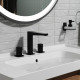Смеситель для раковины встраиваемый WasserKraft Nuthe черный двухвентильный (9135)