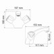 Смеситель для раковины WasserKraft Amper 2903 хром двухвентильный (2903)
