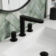 Смеситель для раковины встраиваемый WasserKraft Fulda черный двухвентильный (5235)