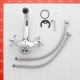 Смеситель для раковины Decoroom DR54 хром двухвентильный (DR54011)