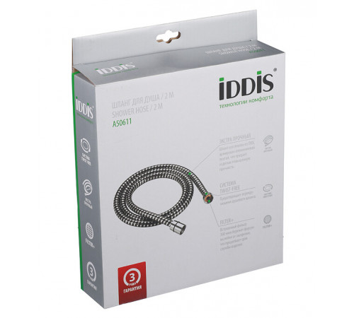 Шланг для душа Iddis 2000 мм пластик хром (A5061120) Шланг для душа Iddis 2000 мм пластик хром (A5061120)