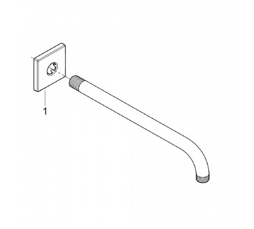 Держатель для верхнего душа Grohe Rainshower 275 мм настенный латунь хром (27488000) Держатель для верхнего душа Grohe Rainshower 275 мм настенный латунь хром (27488000)