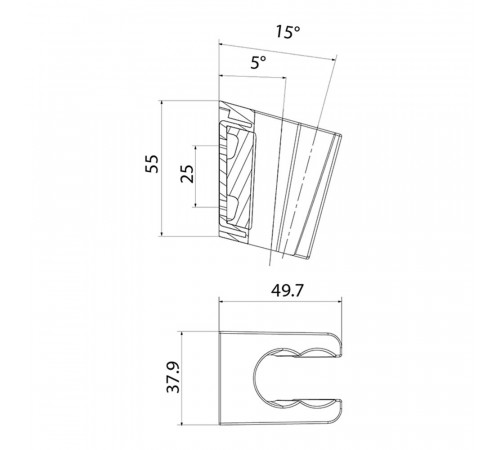 Держатель для лейки Iddis Shower Holder c регулировкой наклона пластик черный (080BL00i53) Держатель для лейки Iddis Shower Holder c регулировкой наклона пластик черный (080BL00i53)