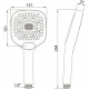Лейка для душа ARGOtech Vista 120х120 мм 3 режима без шланга пластик хром/черная (AGD 20.1322 B)