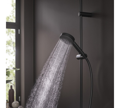 Лейка для душа Hansgrohe Pulsify d105 мм 1 режим без шланга пластик черная (24120670) Лейка для душа Hansgrohe Pulsify d105 мм 1 режим без шланга пластик черная (24120670)