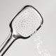 Лейка для душа WasserKraft 55х250 мм 3 режима без шланга пластик белая/хром (A065)
