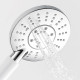 Лейка для душа WasserKraft d120 мм 3 режима без шланга пластик белая/хром (A058)