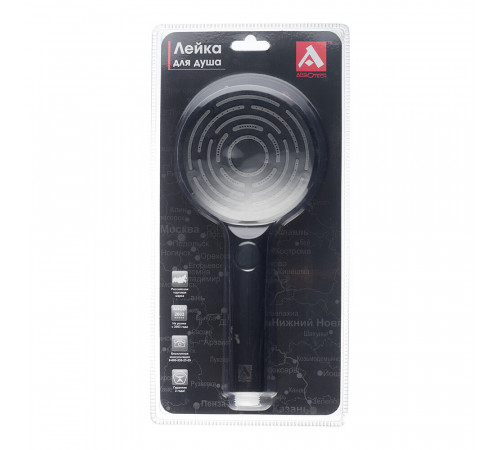 Лейка для душа ARGOtech Forte d115 мм 3 режима без шланга пластик черная (AGD 20.1314 B) Лейка для душа ARGOtech Forte d115 мм 3 режима без шланга пластик черная (AGD 20.1314 B)