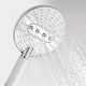 Лейка для душа WasserKraft d160 мм 3 режима без шланга пластик белая/хром (A059)