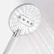 Лейка для душа WasserKraft d160 мм 3 режима без шланга пластик белая/хром (A059)