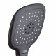 Лейка для душа Lemark 110х110 мм 3 режима без шланга пластик черная (LM1013Black)