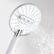 Лейка для душа WasserKraft d160 мм 3 режима без шланга пластик белая/хром (A059)