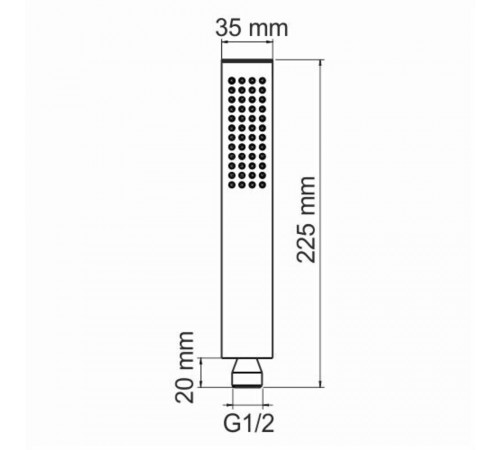 Лейка для душа WasserKraft Glan 6600 20х70 мм 1 режим без шланга латунь черная (A209) Лейка для душа WasserKraft Glan 6600 20х70 мм 1 режим без шланга латунь черная (A209)