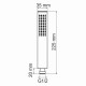 Лейка для душа WasserKraft Glan 6600 20х70 мм 1 режим без шланга латунь черная (A209)