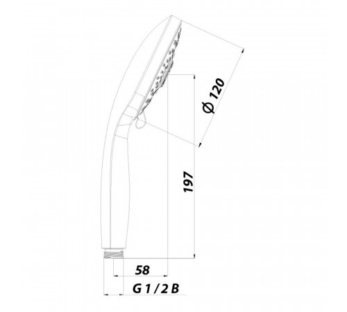 Лейка для душа Lemark Point d120 мм 5 режимов без шланга пластик хром (LM0315C) Лейка для душа Lemark Point d120 мм 5 режимов без шланга пластик хром (LM0315C)