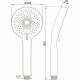 Лейка для душа ARGOtech Tracy d125 мм 3 режима без шланга пластик хром/черная (AGD 20.1318 B)