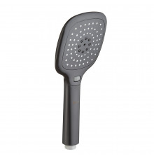 Лейка для душа Lemark 110х110 мм 3 режима без шланга пластик черная (LM1013Black)