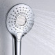 Лейка для душа WasserKraft d120 мм 3 режима без шланга пластик хром (A101)
