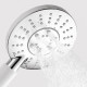 Лейка для душа WasserKraft d120 мм 3 режима без шланга пластик белая/хром (A058)