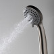 Лейка для душа WasserKraft d81 мм 3 режима без шланга пластик никель (A120)