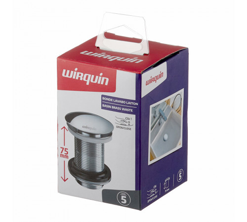 Донный клапан Wirquin клик-клак 1 1/4 без перелива хром (30723104) Донный клапан Wirquin клик-клак 1 1/4 без перелива хром (30723104)