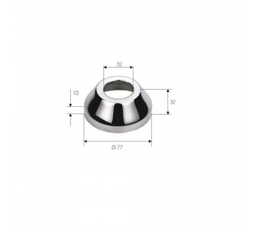 Отражатель декоративный для раковины Imperial d32 мм хром (801.10)