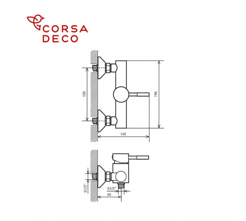 Смеситель без излива Corsa Deco AS черный с лейкой однорычажный (FSHASB) Смеситель без излива Corsa Deco AS черный с лейкой однорычажный (FSHASB)