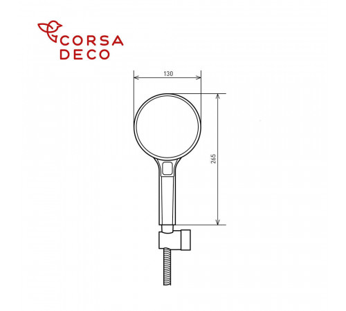 Смеситель для душа без излива Corsa Deco CX хром с лейкой однорычажный (FSHCX) Смеситель для душа без излива Corsa Deco CX хром с лейкой однорычажный (FSHCX)