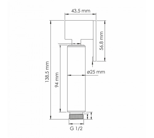 Лейка гигиеническая WasserKraft Asphe 7700 золото (A335)