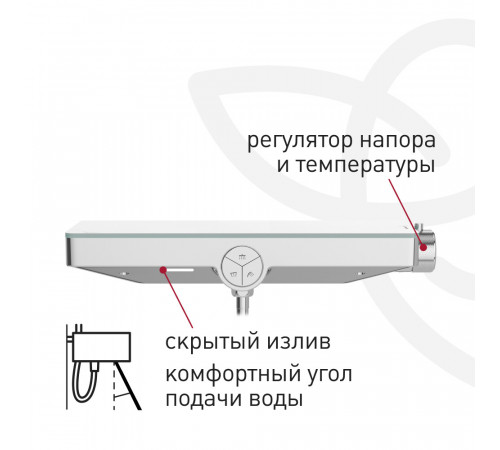 Душевая система Corsa Deco QX с верхним душем с лейкой холодный старт хром (SSFCSQX320S)