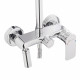 Душевая система Lemark Tropic с верхним душем с лейкой со смесителем хром (LM7002C)