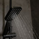 Душевая система WasserKraft Abens 2000 с верхним душем с лейкой со смесителем черная (A27701)