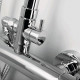 Душевая система WasserKraft с верхним душем с лейкой с термостатом хром (A13302)