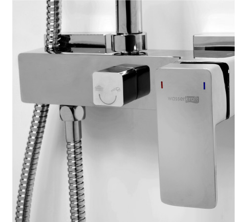 Душевая система WasserKraft с верхним душем с лейкой со смесителем хром (A17702) Душевая система WasserKraft с верхним душем с лейкой со смесителем хром (A17702)
