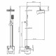 Душевая система WasserKraft с верхним душем с лейкой со смесителем хром (A17701)