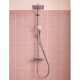 Душевая система Hansgrohe с верхним душем с лейкой с термостатом хром (HGSETP01)