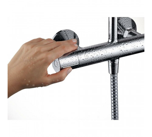 Душевая система Hansgrohe Vernis Blend с верхним душем с лейкой с термостатом хром (26276000) Душевая система Hansgrohe Vernis Blend с верхним душем с лейкой с термостатом хром (26276000)