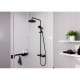Душевая система Hansgrohe Vernis Blend с верхним душем с лейкой с термостатом черная (26276670)