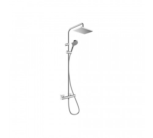 Душевая система Hansgrohe Vernis Shape с верхним душем с лейкой с термостатом хром (26286000) Душевая система Hansgrohe Vernis Shape с верхним душем с лейкой с термостатом хром (26286000)